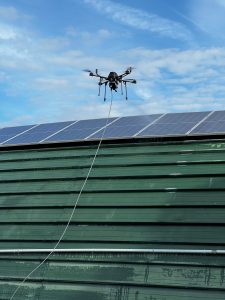 drone en traitement ânneau solaire